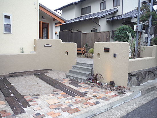 兵庫県川西市　個人宅　外構工事　洋風庭園　リフォーム