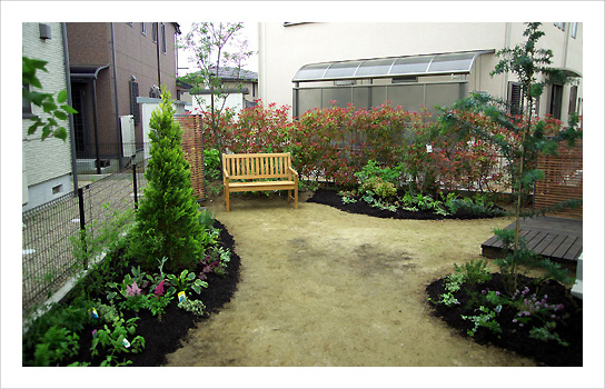 兵庫県三田市　ボーダーガーデン風に仕上げたお庭