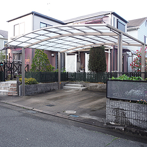 兵庫県猪名川町　個人宅　外構工事　カーポートの新規施工