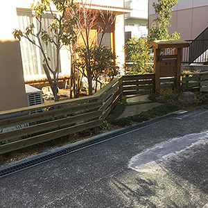兵庫県神戸市東灘区　個人邸　イノシシ除けの柵を設置しました