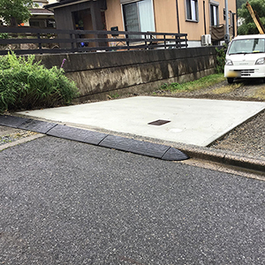 滋賀県　個人邸　敷地出入口の土間工事