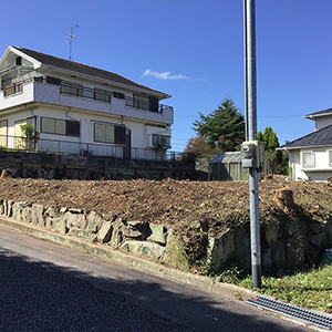 兵庫県神戸市　宅地　土地に生えている木々や草などの伐採
